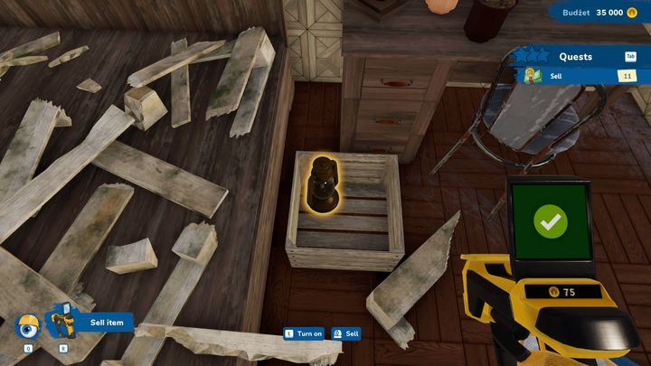 The second stop in our renovation to-do list is selling unnecessary items or those that were requested by the client - House Flipper 2: Recommended order of renovation actions - Basics - House Flipper 2 Guide