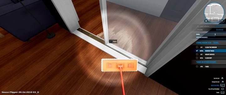 You have to do the cleaning with precision: a lot of dirt is hidden in places that are not very visible and difficult to reach, and also easy to overlook without the use of a flashlight - Jack Roobinsv - Walkthrough - House Flipper Game Guide