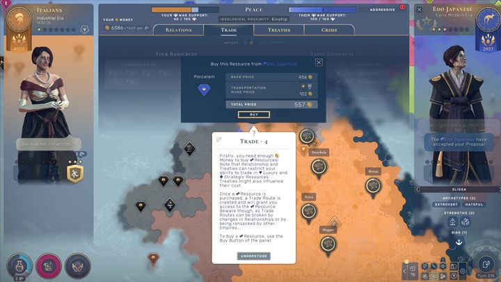 The player's empire can exchange resources with any player with whom it has a signed trade agreement - Humankind: luxury resources, trade and monopoly - Growth and expansion - Humankind Guide