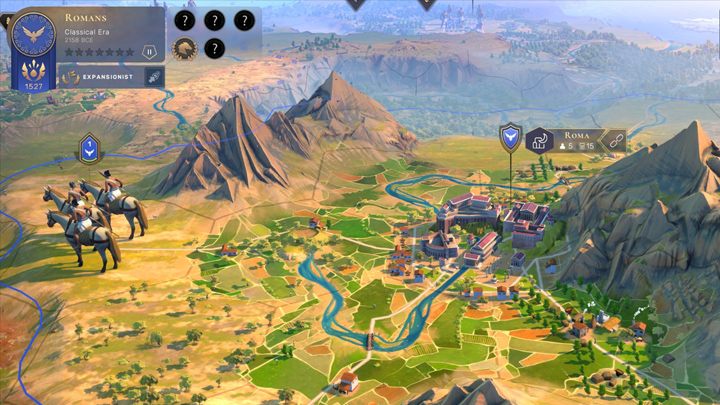 Rome is in a good position to develop. There are rivers and forests rich in resources. The city is on a high hill, so it will be easier to defend. There is also a lot of space for the expansion of the city with new districts. - Humankind: Cities - How to build them and where? - Basis - Humankind Guide