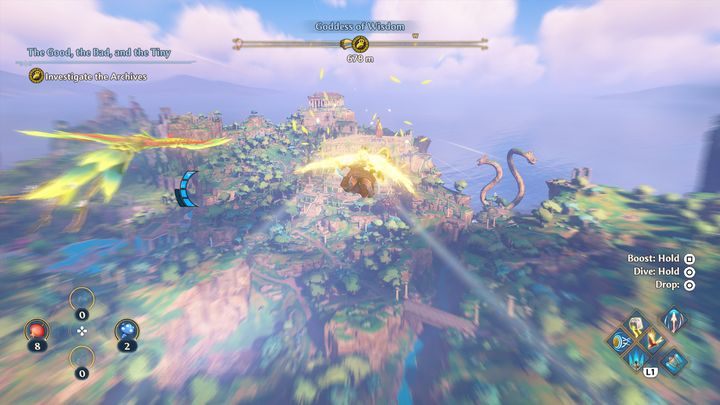 Then head to the new marker to explore the Archives - Immortals Fenyx Rising: The Good, the Bad and the Tiny - walkthrough - Athenas tasks - Immortals Fenyx Rising Guide