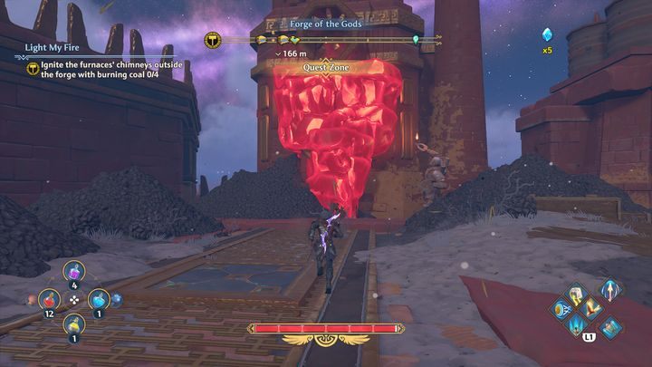 After defeating them, go to the first furnace - Immortals Fenyx Rising: Light My Fire - walkthrough - The tasks of Hephaestus - Immortals Fenyx Rising Guide
