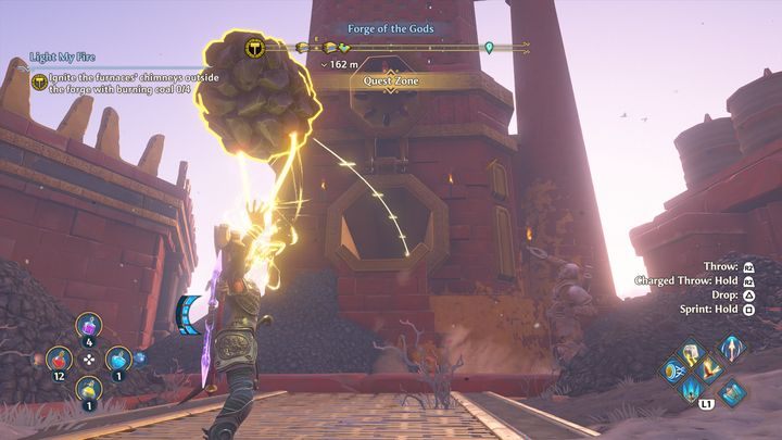 The process looks similar with each furnace - Immortals Fenyx Rising: Light My Fire - walkthrough - The tasks of Hephaestus - Immortals Fenyx Rising Guide