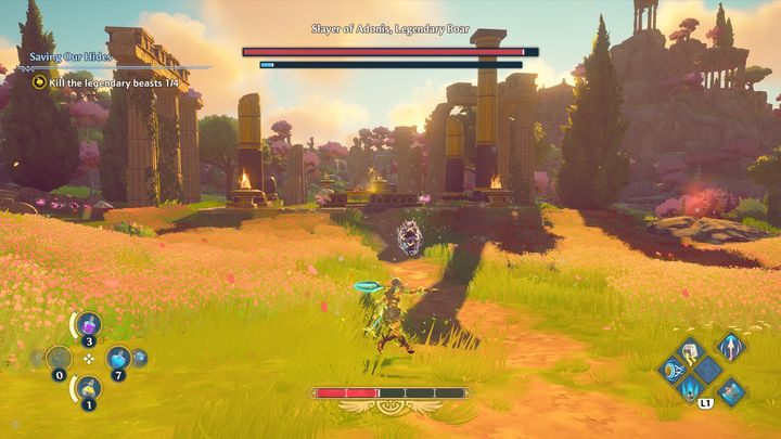 Slayer of Adonis, Legendary Boar can be found in the south of the zone - Immortals Fenyx Rising: Saving Our Hides - walkthrough - Main missions - Immortals Fenyx Rising Guide