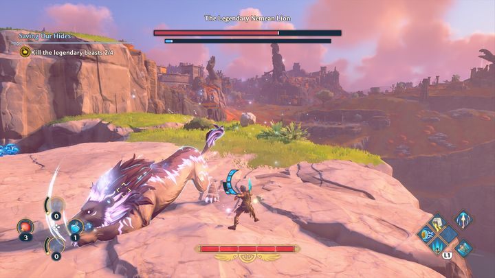The Nemean Lion attacks mainly with its long paws - Immortals Fenyx Rising: Saving Our Hides - walkthrough - Main missions - Immortals Fenyx Rising Guide
