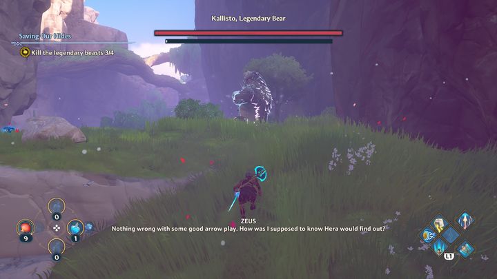Kallisto, Legendary Bear is encountered in the north of the zone, near the area belonging to Typhon - Immortals Fenyx Rising: Saving Our Hides - walkthrough - Main missions - Immortals Fenyx Rising Guide