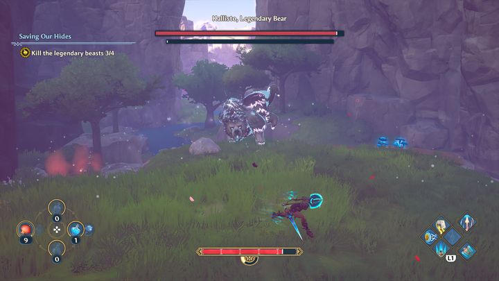 Kallisto is very dangerous - its attacks can cause great damage, especially those that cannot be parried - Immortals Fenyx Rising: Saving Our Hides - walkthrough - Main missions - Immortals Fenyx Rising Guide