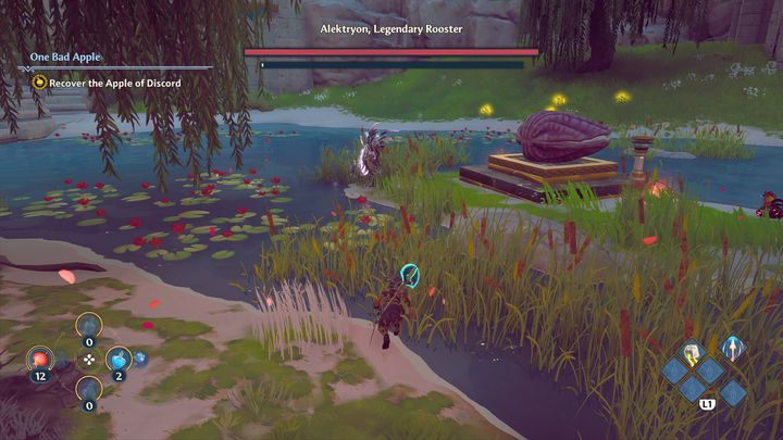 Start by getting rid of the smaller roosters before you fight Alektryon - Immortals Fenyx Rising: Saving Our Hides - walkthrough - Main missions - Immortals Fenyx Rising Guide