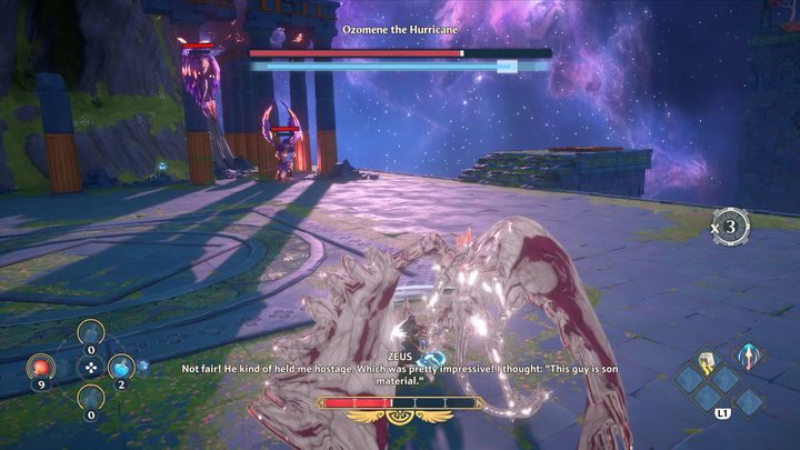 Unfortunately, while in this form, Ozomene will summon smaller harpies that help her during combat - you have to defeat them, as they won't go away on their own - Immortals Fenyx Rising: boss encounter - Ozomene the Hurricane - how to defeat? - Bosses - Immortals Fenyx Rising Guide