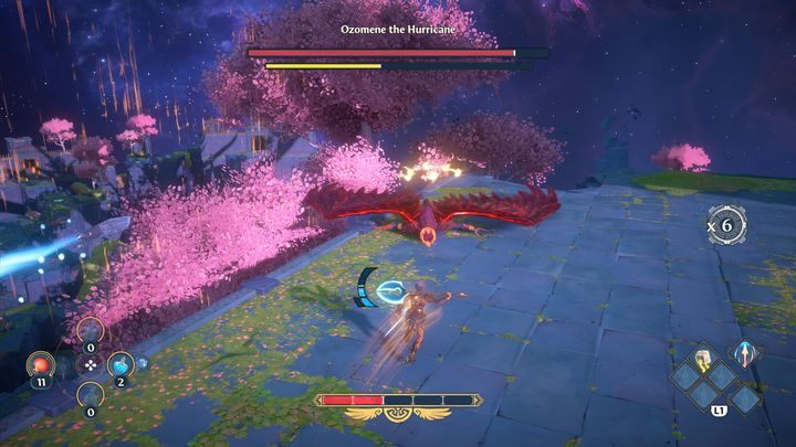 It should be mentioned that the attacks of smaller harpies very often struck Ozomene causing her to be incapacitated or keeping her in the silver form - Immortals Fenyx Rising: boss encounter - Ozomene the Hurricane - how to defeat? - Bosses - Immortals Fenyx Rising Guide