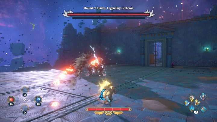 When you get close enough, it will perform other attacks - Immortals Fenyx rising: Hound of Hades, Legendary Cerberos - boss, how to defeat? - Bosses - Immortals Fenyx Rising Guide