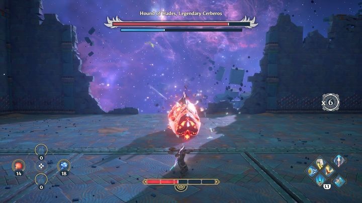 Phosphor can help fight Cerberos because it stuns the boss for a short while, so he can not even move - Immortals Fenyx rising: Hound of Hades, Legendary Cerberos - boss, how to defeat? - Bosses - Immortals Fenyx Rising Guide