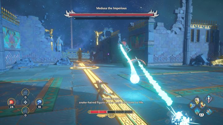 Initially, Medusa will have three moves at her disposal - Immortals Fenyx Rising: Medusa the Imperoius - how to defeat the boss? - Bosses - Immortals Fenyx Rising Guide