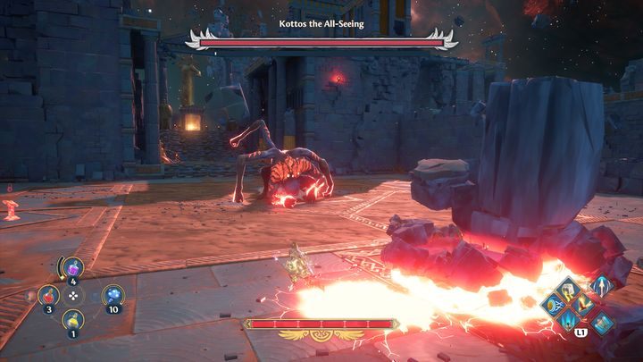 Although you cannot parry any of his special abilities, you will be able to deflect his regular attacks - Immortals Fenyx Rising: Kottos the All-Seeing - how to defeat the boss? - Bosses - Immortals Fenyx Rising Guide