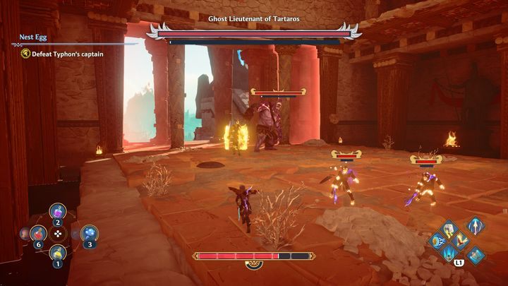 Your main enemy is a soldier fighting with a spear - Immortals Fenyx Rising: Ghost Lieutenant of Tartarus - boss, how to defeat? - Bosses - Immortals Fenyx Rising Guide