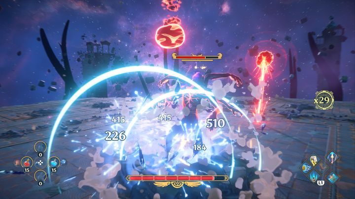 When Typhon's health drops to zero, he will disappear from the arena - Immortals Fenyx Rising: Typhon the Corruptor - how to defeat the boss? - Bosses - Immortals Fenyx Rising Guide