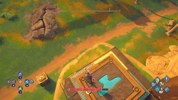 Go to the point indicated on the map above - Immortals Fenyx Rising: Chests (Grove of Kleos) - map - Grove of Kleos - Immortals Fenyx Rising Guide