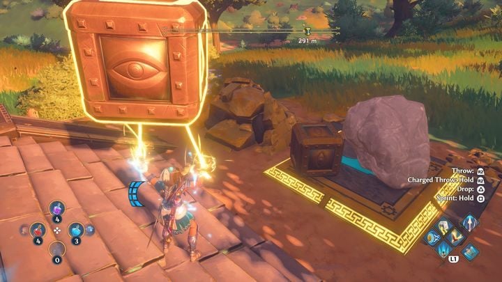 Before you do, however, use the stones and put them on the switch at the stairs - Immortals Fenyx Rising: Chests (Grove of Kleos) - map - Grove of Kleos - Immortals Fenyx Rising Guide