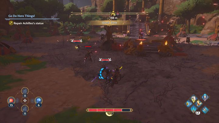 It turns out that the Achilles' statue has to be repaired - Immortals Fenyx Rising: Go Do Hero Things! - walkthrough - Athenas quests - Immortals Fenyx Rising Guide