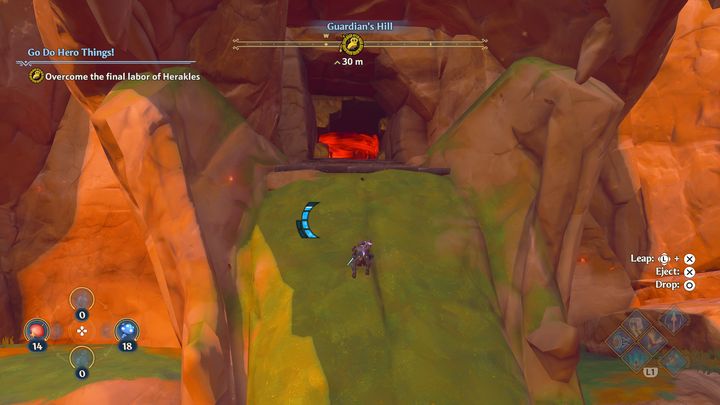 At the very end, go inside the mouth of the Cerberos to enter the vault - Immortals Fenyx Rising: Go Do Hero Things! - walkthrough - Athenas quests - Immortals Fenyx Rising Guide