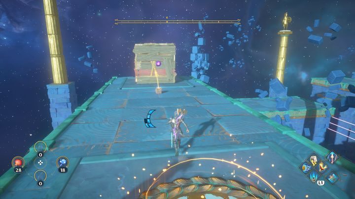 Now turn around and go to the right, there you will find another box - Immortals Fenyx Rising: Judgment Day - walkthrough - Athenas quests - Immortals Fenyx Rising Guide