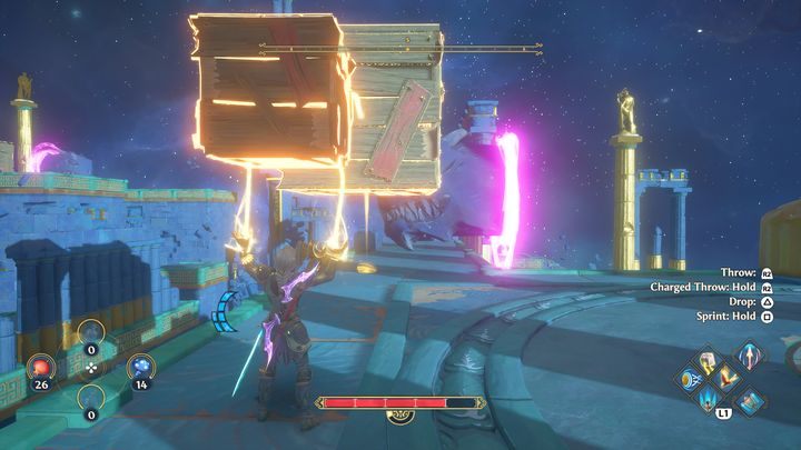 However, be careful of the sculptures not to destroy the box - Immortals Fenyx Rising: Judgment Day - walkthrough - Athenas quests - Immortals Fenyx Rising Guide