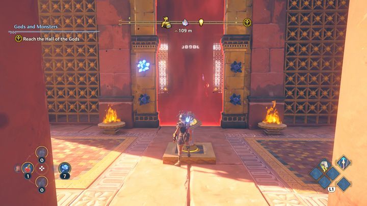 To get inside the temple and reach the chest, you must first find four crystal switches - Epic chest (Clashing Rocks) - how to obtain? - FAQ - Immortals Fenyx Rising Guide