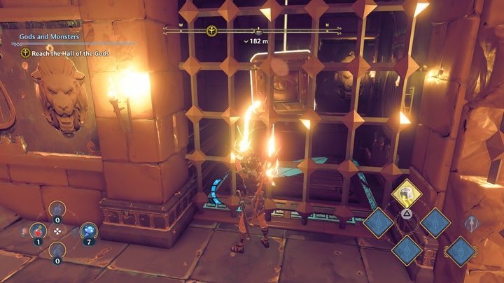 While you are down there, use the Godly Power of Heracles' Strength to lift the block, and then lower it onto the pressure plate - Epic chest (Clashing Rocks) - how to obtain? - FAQ - Immortals Fenyx Rising Guide