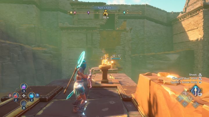 Go to the other end of the collapsed bridge - Immortals Fenyx Rising: Chests (Wars Den) - map, list - Wars Den - Immortals Fenyx Rising Guide