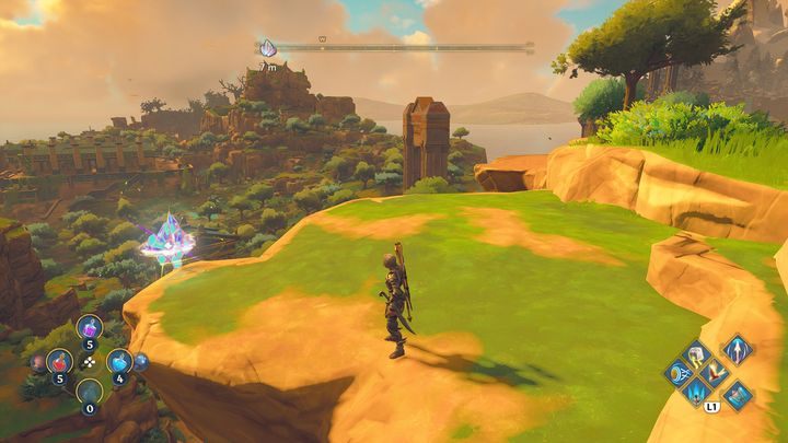 The Ambrosia is located at the top of a hill, but be mindful of the nearby harpies - Immortals Fenyx Rising: Ambrosia (Grove of Kleos) - map - Kleoss Grove - Immortals Fenyx Rising Guide