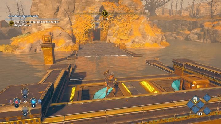 Go inside and jump into the Vault in order to start a new mission - Immortals Fenyx Rising: A Golden Opportunity - walkthrough - Main missions - Immortals Fenyx Rising Guide