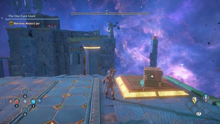 While running further, you will find a fruit on the left side that will restore your health - Immortals Fenyx Rising: Blurry Vision - walkthrough - Main missions - Immortals Fenyx Rising Guide