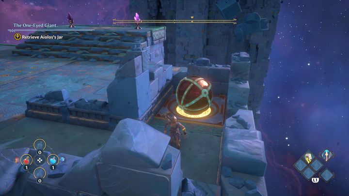 On the right there is another sphere - Immortals Fenyx Rising: Blurry Vision - walkthrough - Main missions - Immortals Fenyx Rising Guide