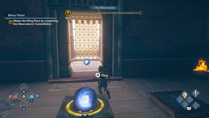 Afterwards, put the first pearl in the specific location visible in the photo - Immortals Fenyx Rising: Blurry Vision - walkthrough - Main missions - Immortals Fenyx Rising Guide