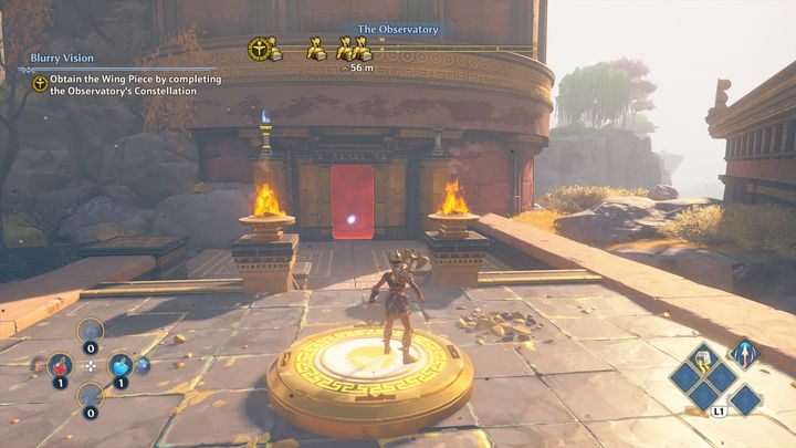 There is another pearl by the lever on the right, behind a red barrier - Immortals Fenyx Rising: Blurry Vision - walkthrough - Main missions - Immortals Fenyx Rising Guide