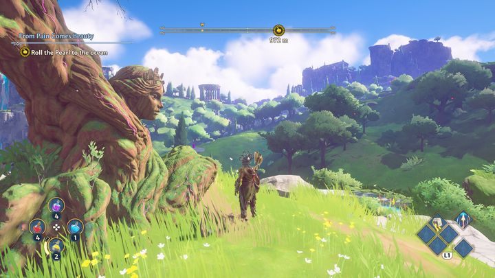 There you will find Aphrodite transformed into a tree - Immortals Fenyx Rising: From Pain Comes Beauty - walkthrough - Aphrodites tasks - Immortals Fenyx Rising Guide