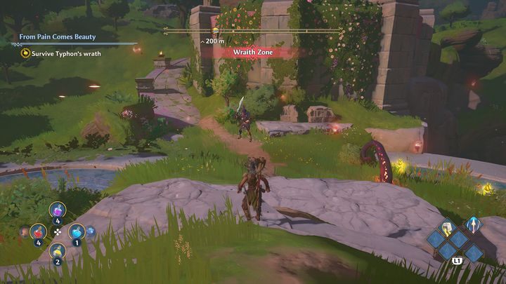 When you give her the item, there will be a short cutscene, followed by a new event, named Typhon's wrath - Immortals Fenyx Rising: From Pain Comes Beauty - walkthrough - Aphrodites tasks - Immortals Fenyx Rising Guide