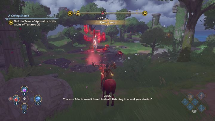 The entrance to the Vault is guarded by a few boars, deal with them and then enter the Vault - Immortals Fenyx Rising: A Crying Shame - walkthrough - Aphrodites quests - Immortals Fenyx Rising Guide