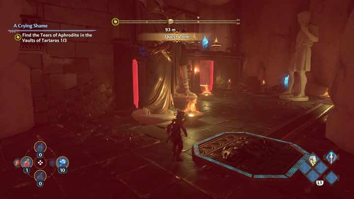 There you will find an entrance to a cave and inside you will have to solve more puzzles to unlock the entrance to a Vault, where the tear is located - Immortals Fenyx Rising: A Crying Shame - walkthrough - Aphrodites quests - Immortals Fenyx Rising Guide