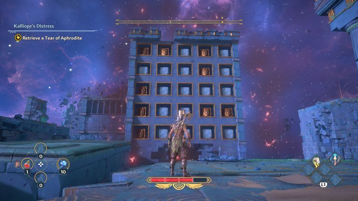 The last puzzle is all the more difficult because it is located at the back, so if you forget in what order you need to activate the pressure plates, you will have to return to that spot - Immortals Fenyx Rising: A Crying Shame - walkthrough - Aphrodites quests - Immortals Fenyx Rising Guide