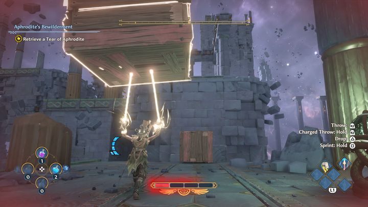 When doing this for a second time, you will have to put one box on top of the other and jump high again to proceed further - Immortals Fenyx Rising: A Crying Shame - walkthrough - Aphrodites quests - Immortals Fenyx Rising Guide