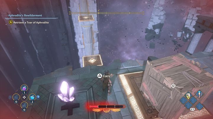 Overcome the next obstacles by using the same method again - Immortals Fenyx Rising: A Crying Shame - walkthrough - Aphrodites quests - Immortals Fenyx Rising Guide