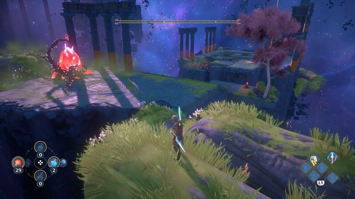 Now you have the choice to go left or right, initially, it will be best to go right - Immortals Fenyx Rising: Mean Goddesses - walkthrough - Aphrodites quests - Immortals Fenyx Rising Guide