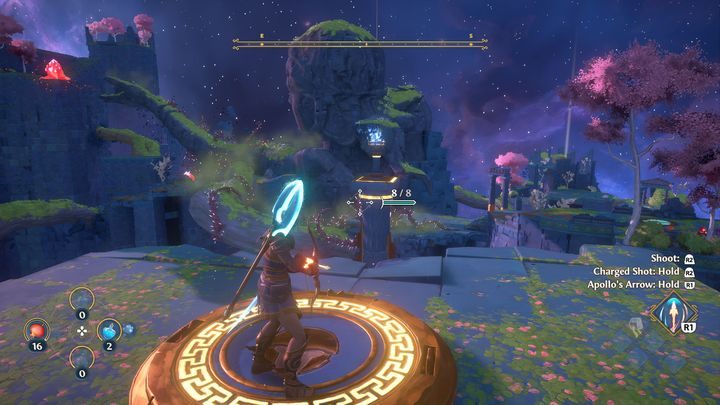 Stand on a nearby platfrom - Immortals Fenyx Rising: Mean Goddesses - walkthrough - Aphrodites quests - Immortals Fenyx Rising Guide