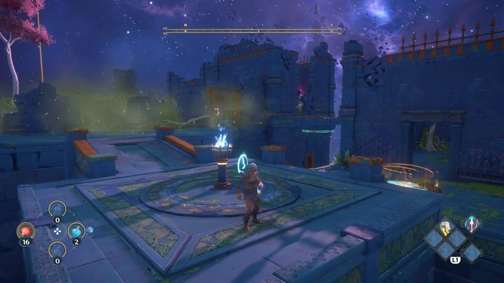 Keep going forward, there will be a burning torch on your left - Immortals Fenyx Rising: Mean Goddesses - walkthrough - Aphrodites quests - Immortals Fenyx Rising Guide