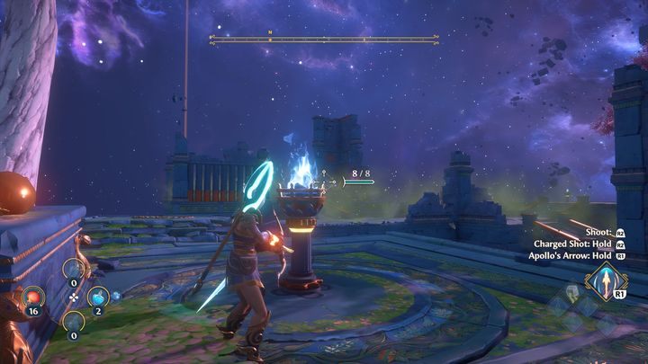 While going further, you will see another burning torch - Immortals Fenyx Rising: Mean Goddesses - walkthrough - Aphrodites quests - Immortals Fenyx Rising Guide