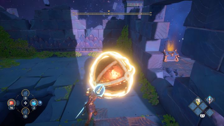 After you get rid of the poison, go towards a button, activate it and roll a sphere to a special platform - Immortals Fenyx Rising: Mean Goddesses - walkthrough - Aphrodites quests - Immortals Fenyx Rising Guide