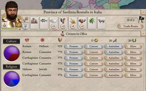 The inhabitants of this province are not the happiest they can be, but if youll manage to sway at least a few of them to Hellenic faith and assimilate them with the Roman culture, they can become very happy and productive - Population and classes of residents in Imperator Rome - Basic tips - Imperator Rome Guide