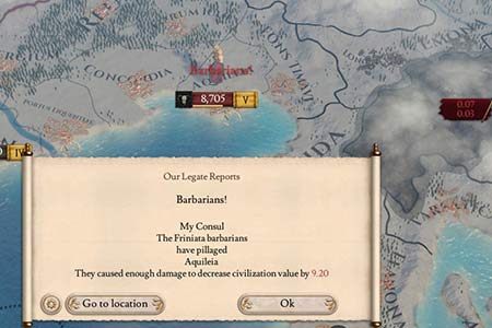 Every city that will be conquered by the barbarians, not only loses its population, but also the level of civilization - Rebellions and barbarians in Imperator Rome - War - Imperator Rome Guide