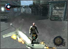 There are enemy drones flying above Empire City - Old, gray-haired man - part 1 - Walkthrough - inFAMOUS - Game Guide and Walkthrough